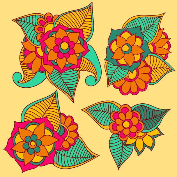 Zentangle abstract flowers. Doodle flower. Vector illustration - Vector, afbeelding