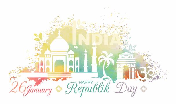 Cumhuriyet Bayramı Hindistan'ın sembolü - Vektör, Görsel