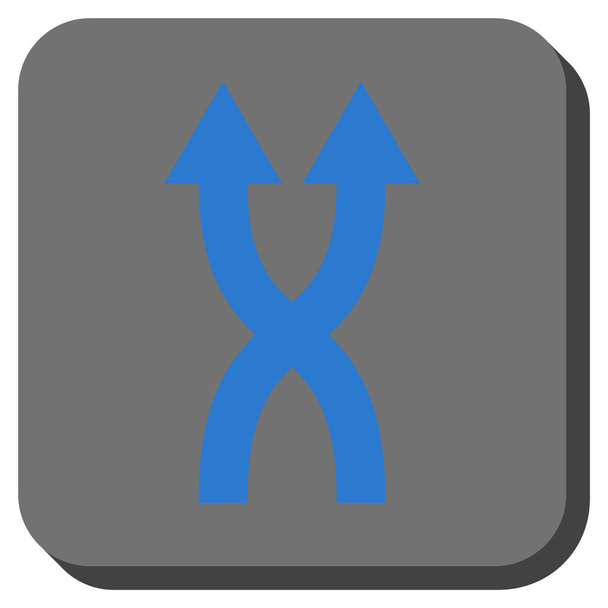 Shuffle Arrows Up Rounded Square Vector Icon - Vektor, obrázek