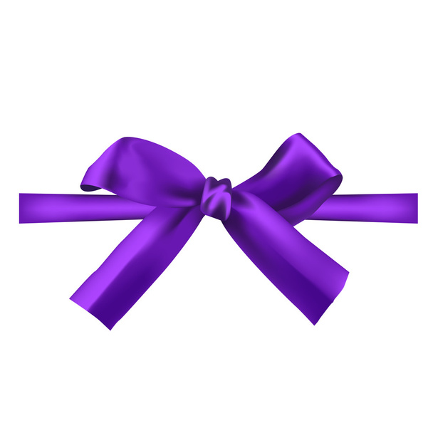 Vector realistic purple bow - Vector, imagen