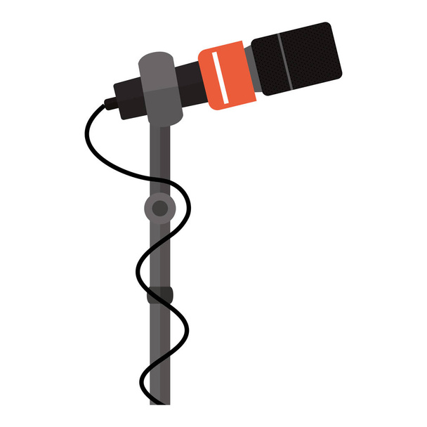 mikrofon standı kareden oluşan bir kılavuz ile - Vektör, Görsel