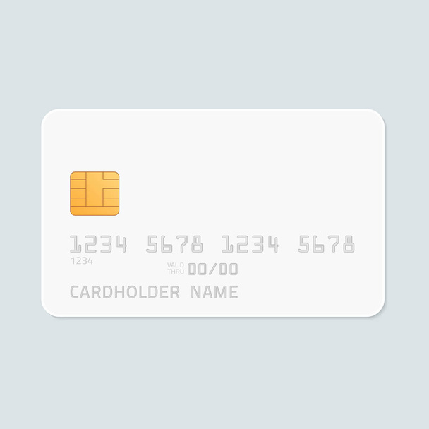 クレジットカード現実的なモックアップ. - ベクター画像