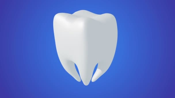 rotierender menschlicher Zahn - Filmmaterial, Video