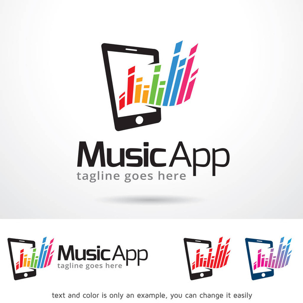 Music App Logo Template Design Vector, Emblem, Design Concept, Creative Symbol, Icon - Vector, Image