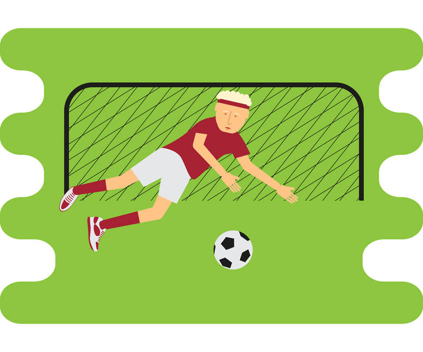 illustratie van voetballer - Vector, afbeelding