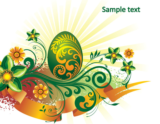 Background, beautiful easter egg - Vector, Image