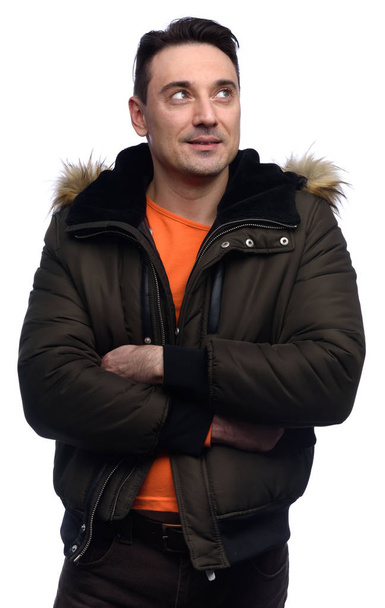 portrait of a handsome man wearing coat - Фото, изображение