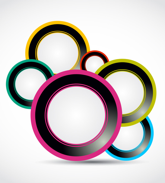 Абстрактные красочные круги
 - Вектор,изображение