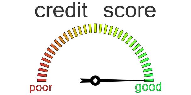 Ocena kredytowa mierników wniosku kredytowego - Wektor, obraz
