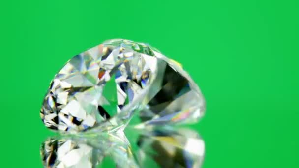 Diamanten auf grünem Hintergrund - Filmmaterial, Video