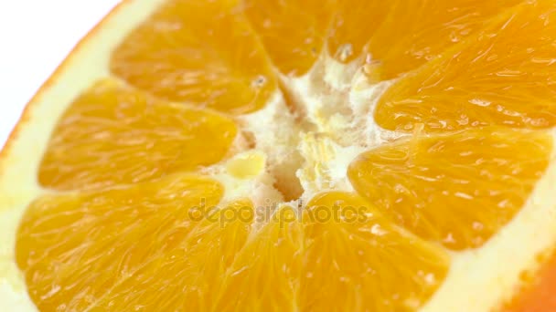 Primer plano del zumo de naranja que expira
 - Metraje, vídeo