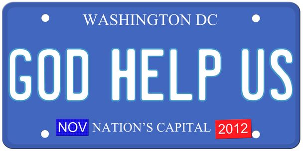 Бог на допомогу США Вашингтон Dc номерний знак - Фото, зображення