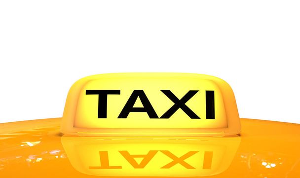 žluté taxi znakem - Fotografie, Obrázek