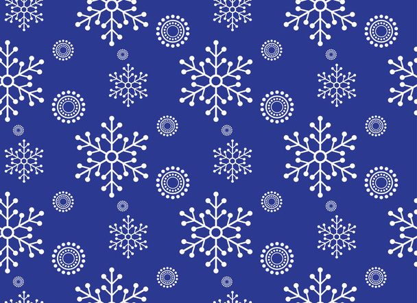 winter seamless pattern. winter blue and white background - Vector, afbeelding