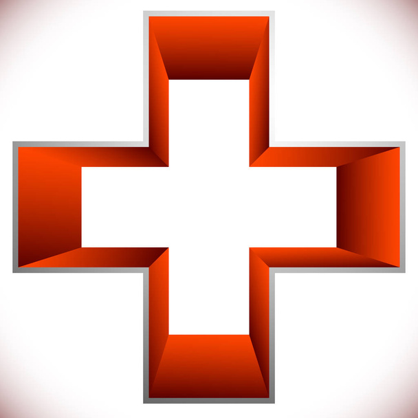 medyczne ikona krzyż - Wektor, obraz