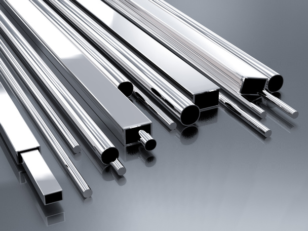 shiny metal pipes - Photo, Image