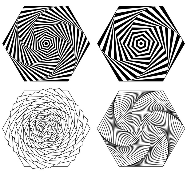 Spirally öğeleri soyut - Vektör, Görsel
