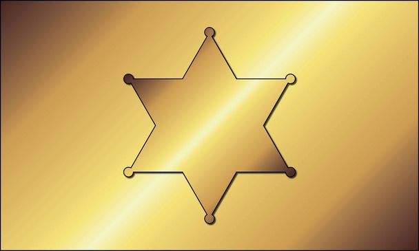 Zlatá hvězda šerif - Vektor, obrázek