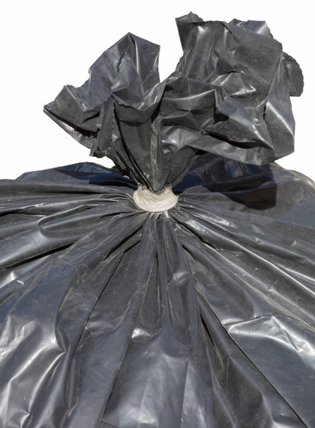 bolsa de basura negra aislada
 - Foto, Imagen