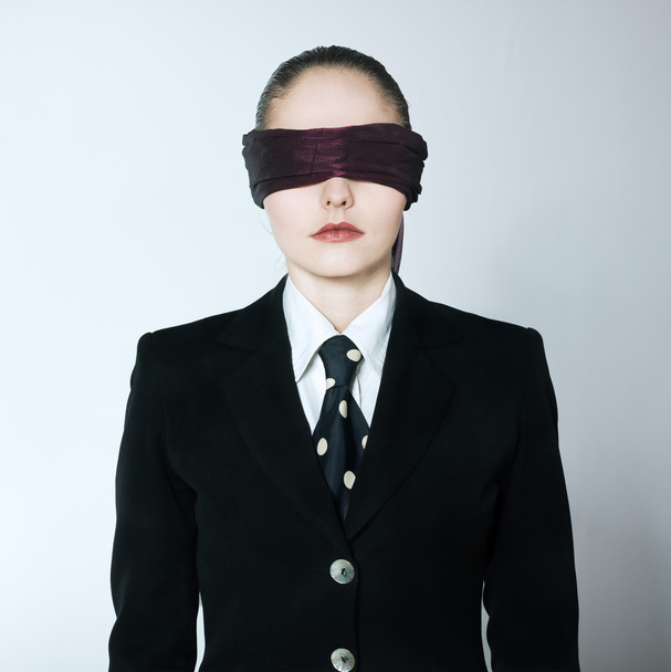 blindfold woman - Foto, Imagem