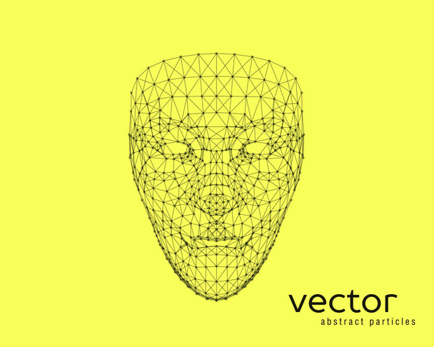 Vector illustration of human face - Vettoriali, immagini