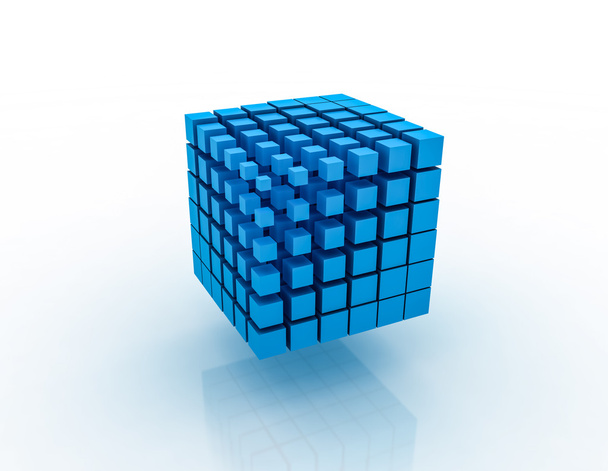 Blue 3D Blocks - Foto, imagen