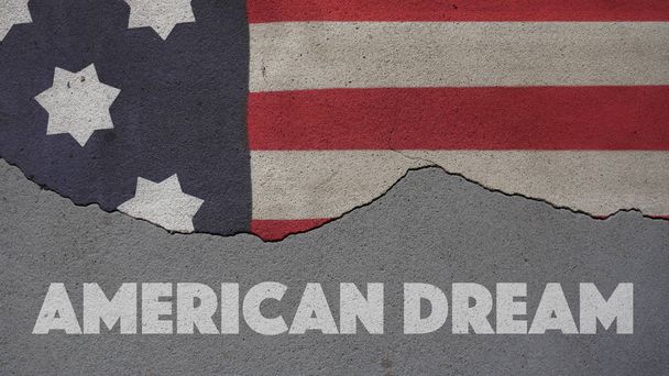 Amerykański sen. Flaga USA  - Zdjęcie, obraz
