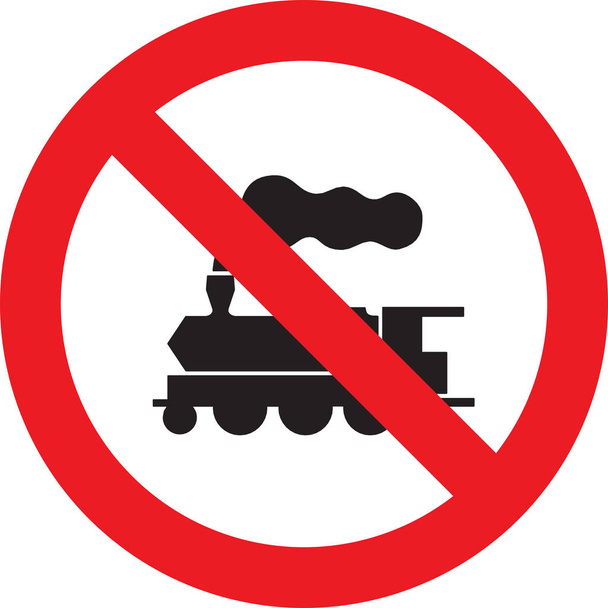 No trains sign - Photo, Image