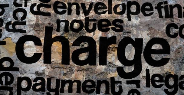 Charge text on crinkled wall - Photo, Image