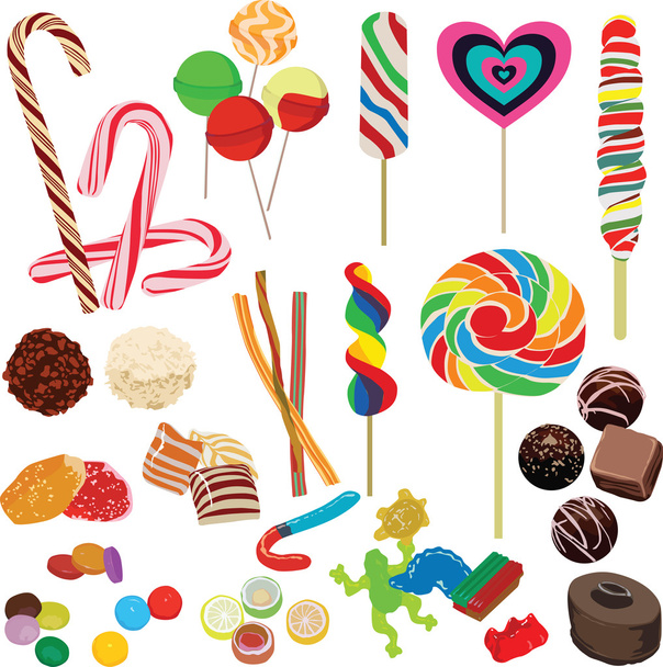 Set of different chocolates - Vector, Image