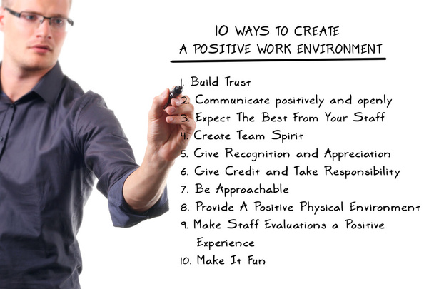 δέκα τρόποι για να δημιουργήσετε ένα θετικό περιβάλλον εργασίας - Φωτογραφία, εικόνα