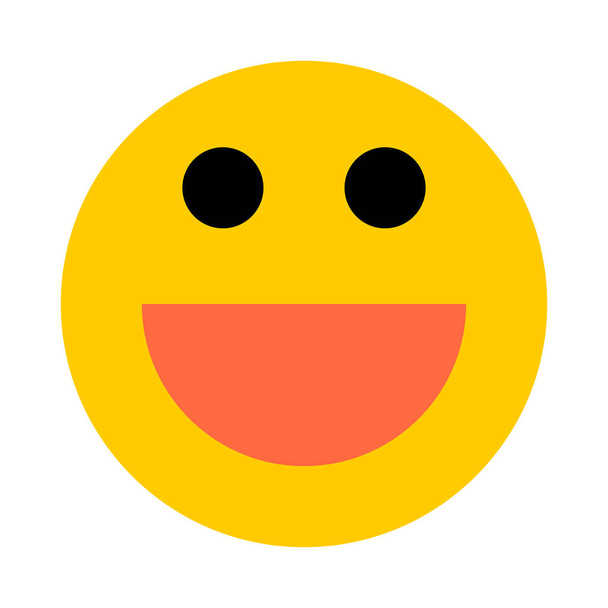 Happy Smiley lachend gezicht vlakke stijl - Vector, afbeelding