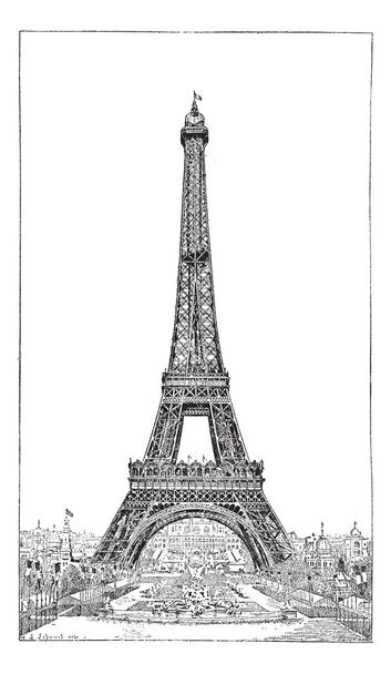 Torre Eiffel, allevata dall'ingegnere Gustave Eiffel, vintage
 - Vettoriali, immagini