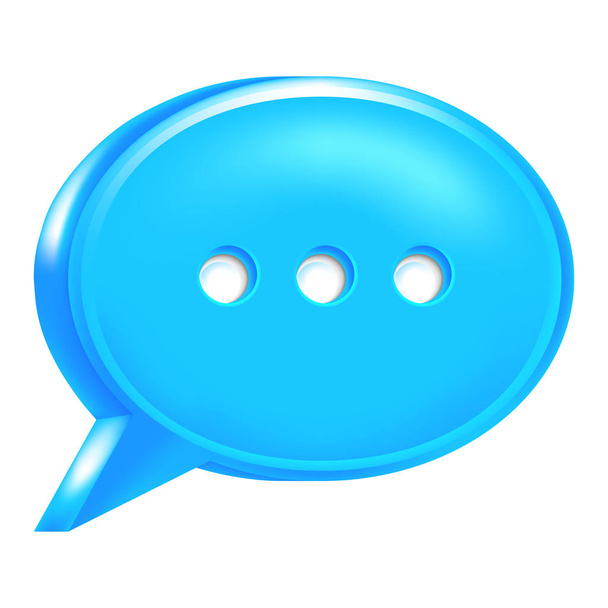 Blue Speech Bubble Icon Chat Room Sign - Vector, Image