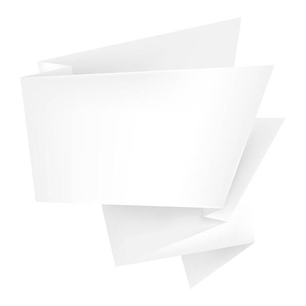 Origami biały dymek - Wektor, obraz
