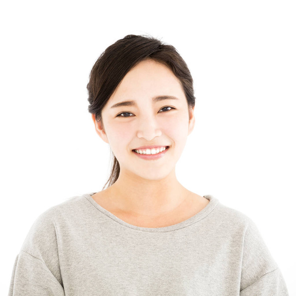feliz asiático jovem mulher rosto retrato
  - Foto, Imagem