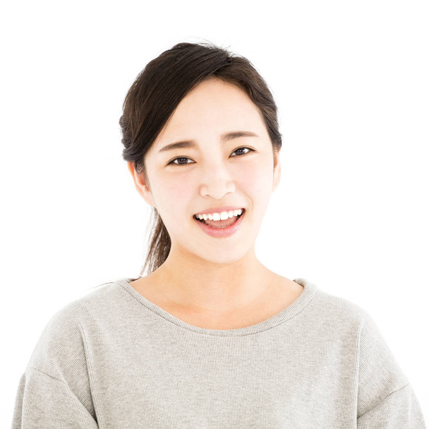 portret szczęśliwy, azjatki, młoda kobieta twarz  - Zdjęcie, obraz