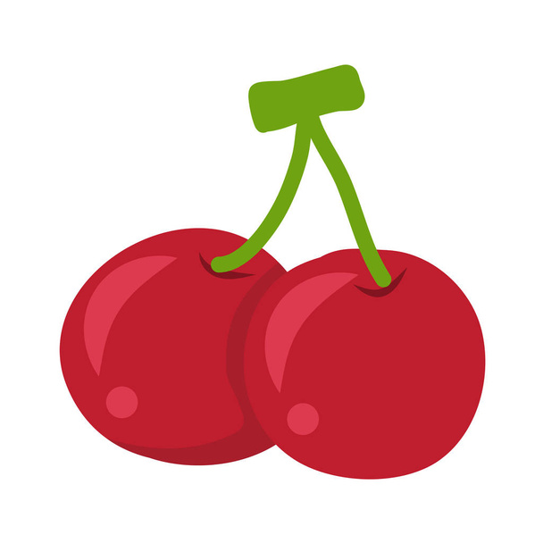 illustrazione isolata bacche di ciliegia rossa
 - Vettoriali, immagini