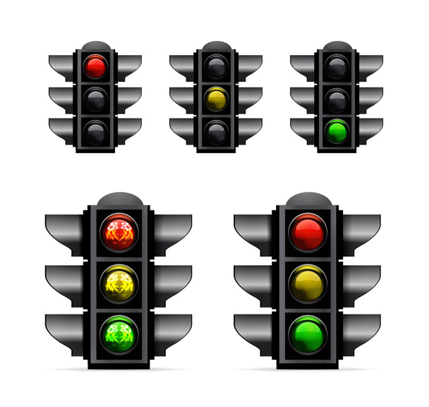 Traffic lights - Vektor, Bild