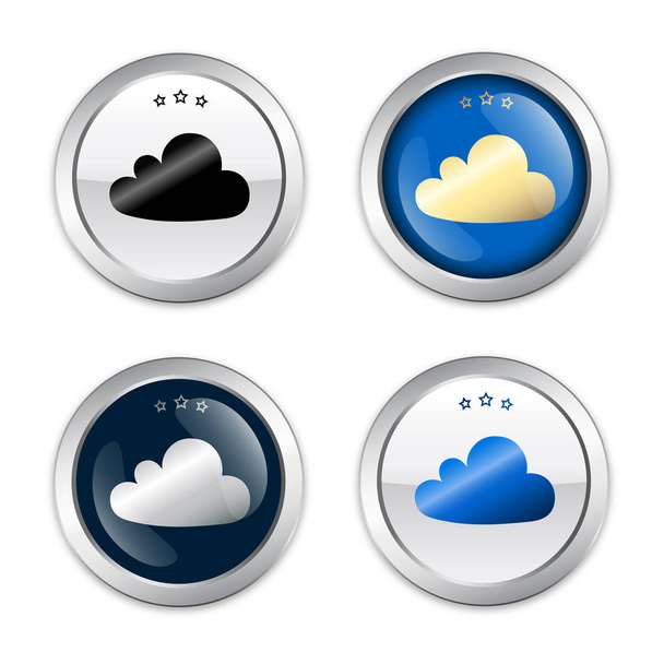 Conjunto de selos ou ícones na nuvem
 - Vetor, Imagem