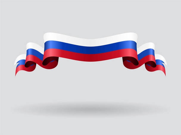 Russian wavy flag. Vector illustration. - Vektor, kép