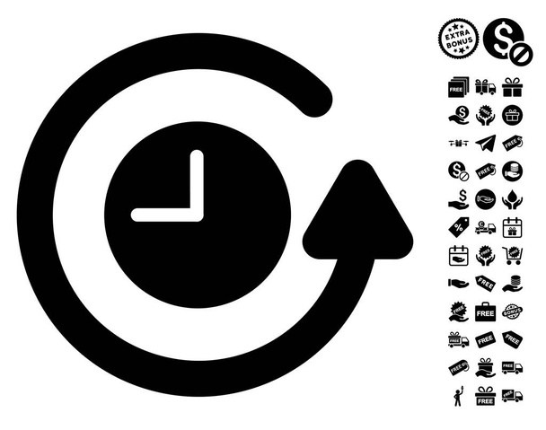 Restore Clock Icon With Free Bonus - Διάνυσμα, εικόνα