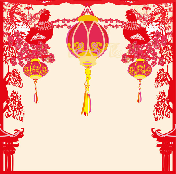 year of rooster design for Chinese New Year celebration - ベクター画像