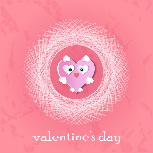 Dia dos Namorados fundo abstrato com coração de papel cortado. Ilustração vetorial - Vetor, Imagem