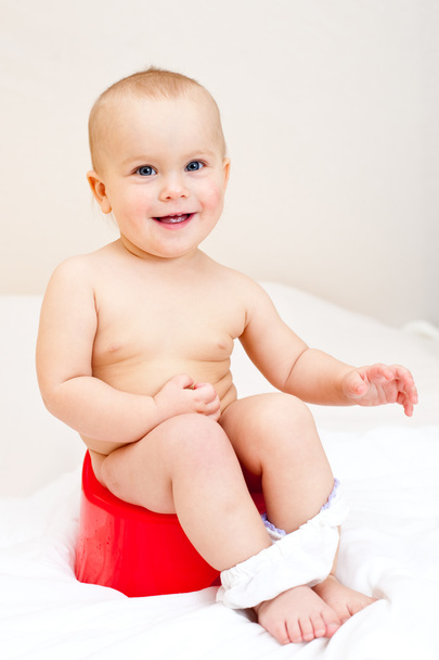 Toddler on a potty - Photo, image