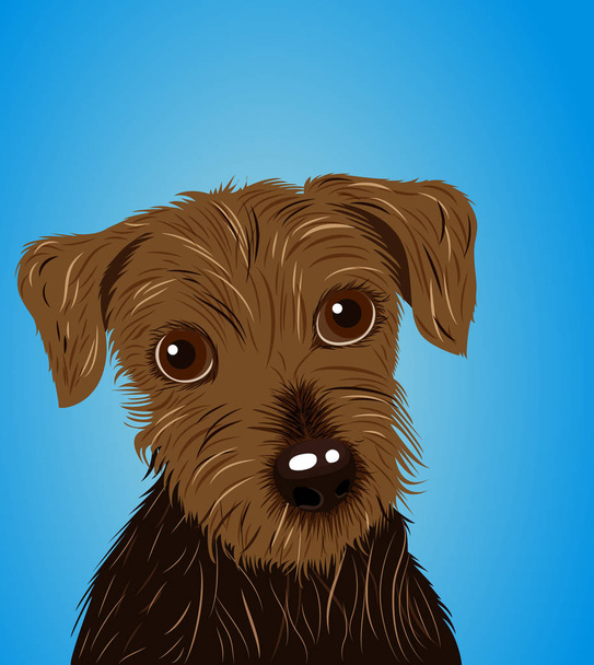 Векторна ілюстрація собачого портрета
 - Вектор, зображення