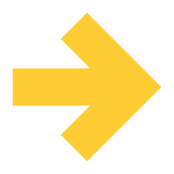 Flat arrow icon pointer sign navigation button - Vector, Image