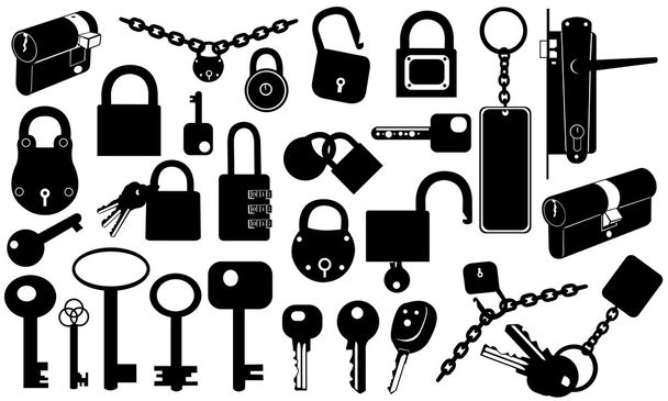 Cerraduras y llaves
 - Vector, Imagen