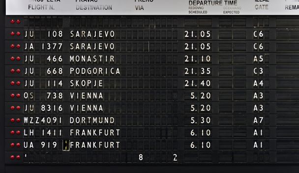 Аеропорт depeartures дисплей
 - Фото, зображення