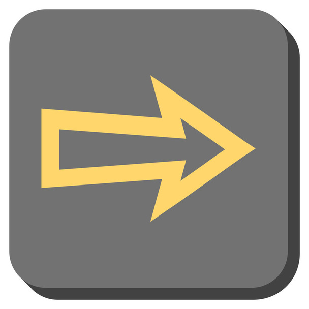 Arrow Right Rounded Square Vector Icon - Vecteur, image